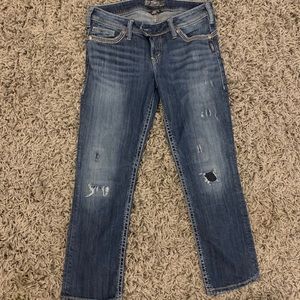 Women’s silver jeans